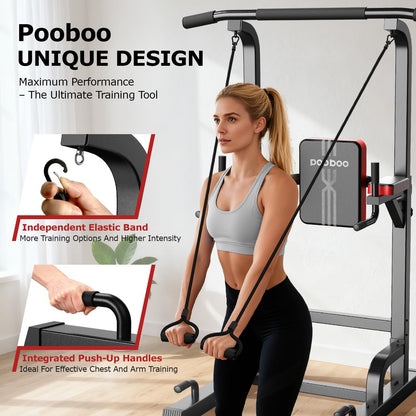 450LB Adjustable Power Tower with Pull-Up & Dip Station