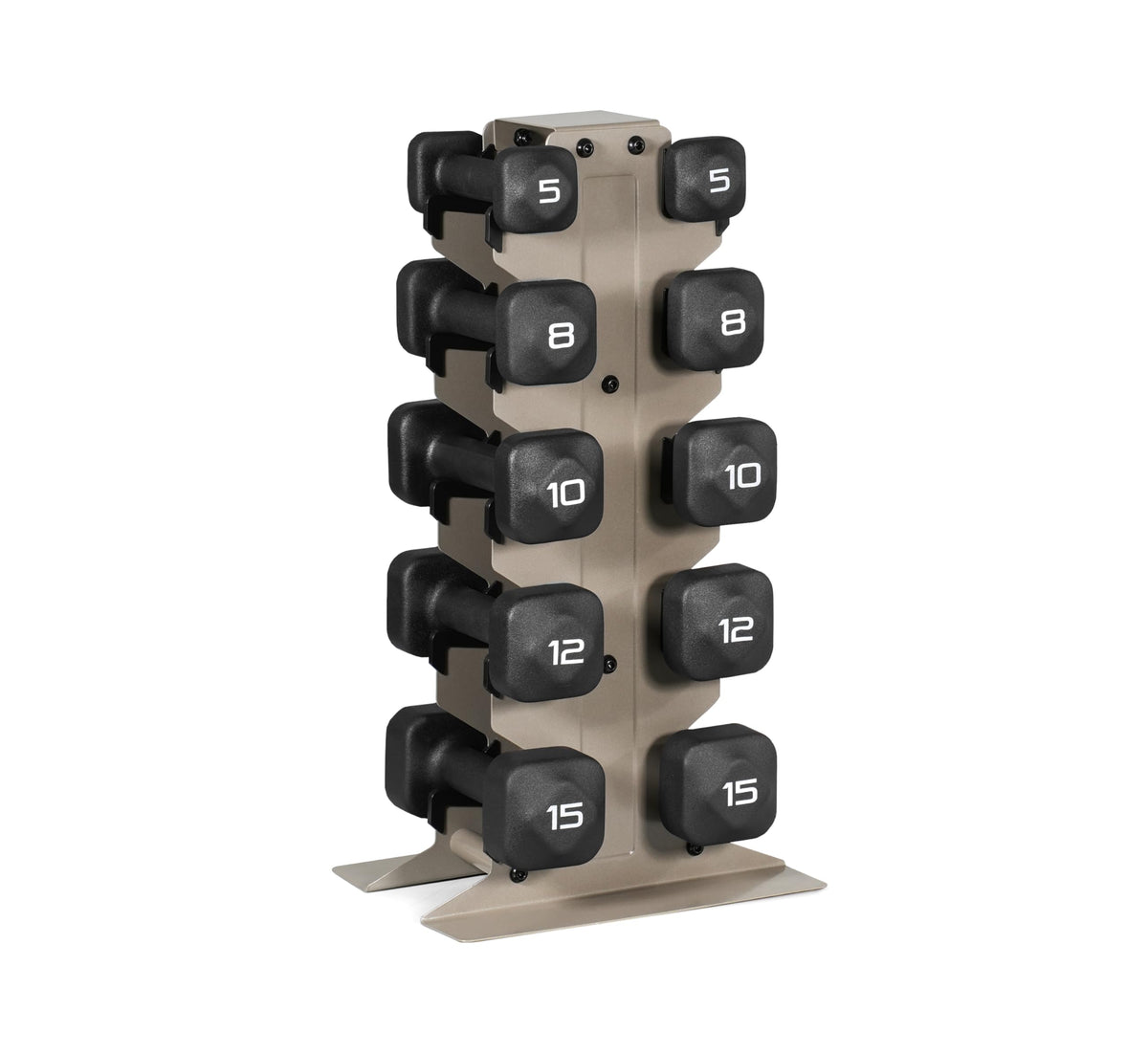 Neoprene Dumbbell Set with Compact Storage Rack
