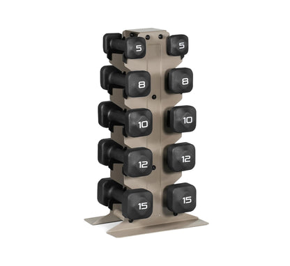 Neoprene Dumbbell Set with Compact Storage Rack