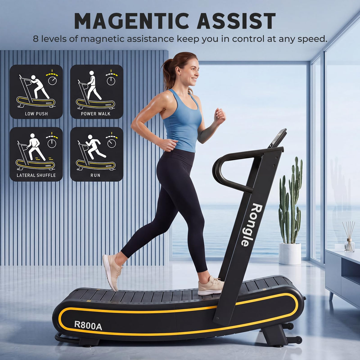 Manual Folding Treadmill with Adjustable Resistance