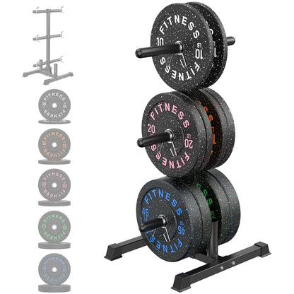 Olympic Barbell Set with Bumper Plates & Rack