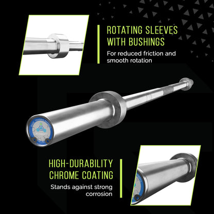 6FT Olympic Training Barbell with 300LB Capacity