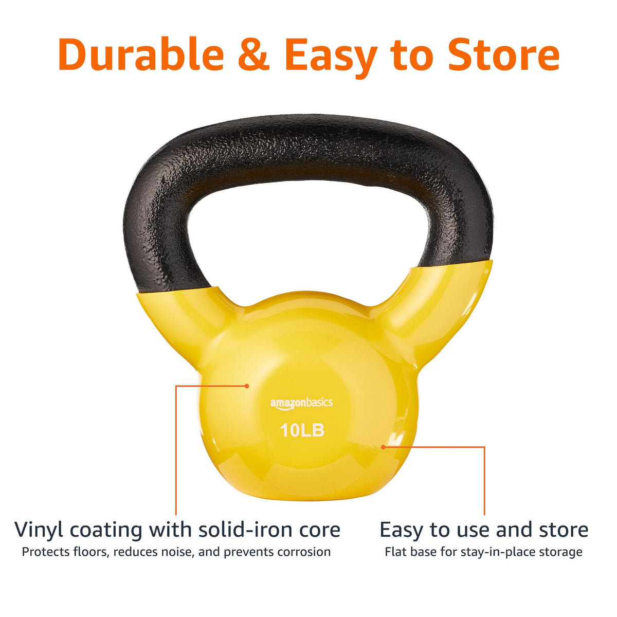 Vinyl Kettlebell with Comfortable Wide-Grip Handle