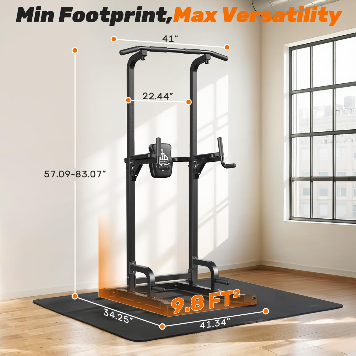 Free-Standing Pull-Up Tower for Full-Body Training