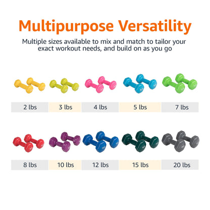 Vinyl Coated Dumbbells for Everyday Strength Training