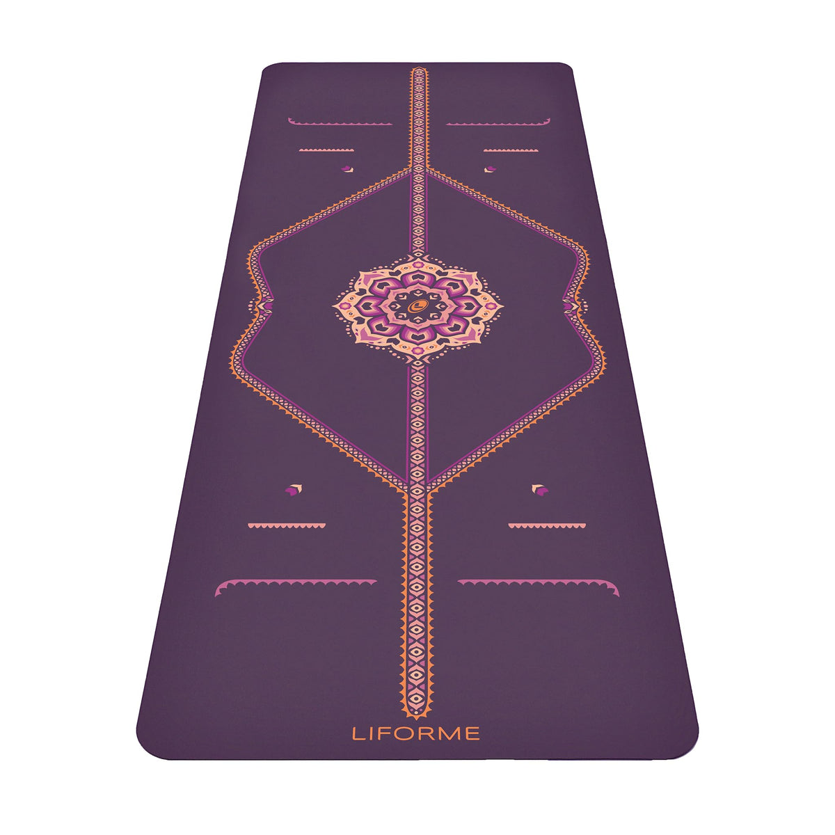 Printed Yoga Mat with Alignment Guide & High-Grip Surface