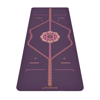 Printed Yoga Mat with Alignment Guide & High-Grip Surface