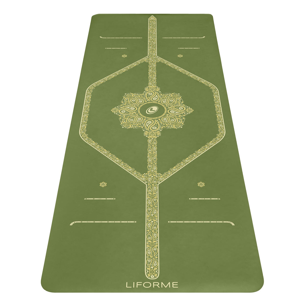 Printed Yoga Mat with Alignment Guide & High-Grip Surface