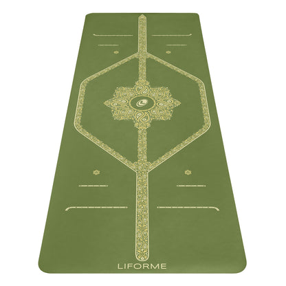 Printed Yoga Mat with Alignment Guide & High-Grip Surface