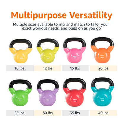 Vinyl Kettlebell with Comfortable Wide-Grip Handle