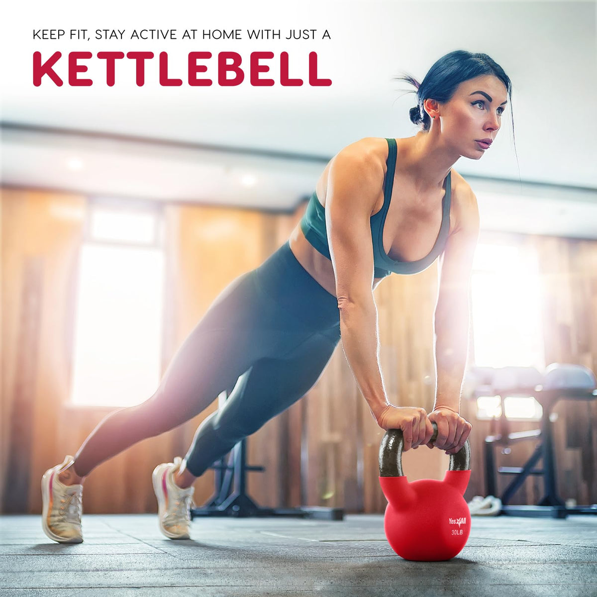 Neoprene Kettlebell with Wide Grip & Flat Base