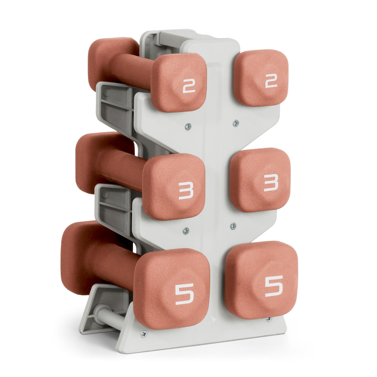 Neoprene Dumbbell Set with Compact Storage Rack