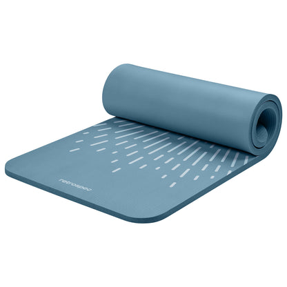 1-Inch Thick Yoga Mat with Carry Strap & Non-Slip Grip