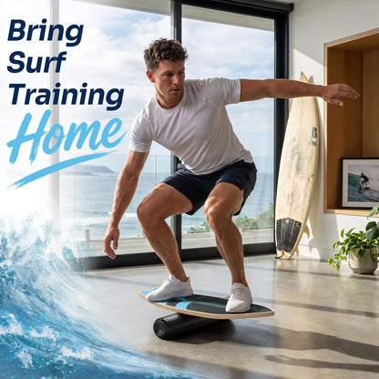 8-in-1 Wooden Balance Board for Surf Training