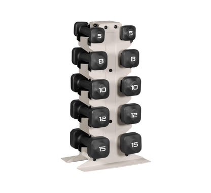 Neoprene Dumbbell Set with Compact Storage Rack