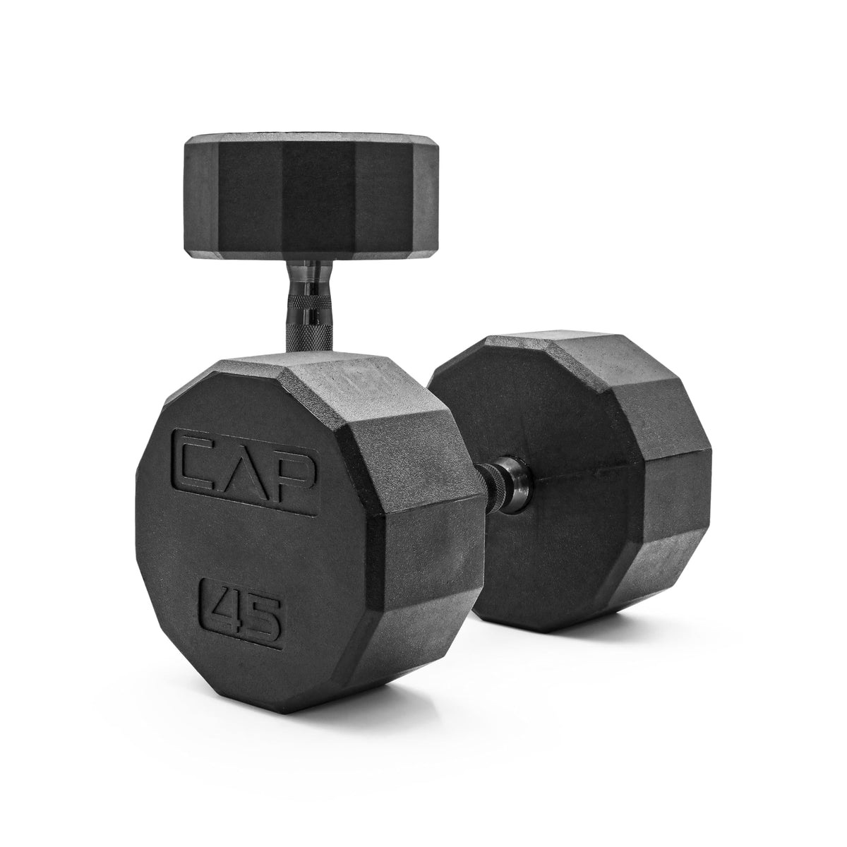 Rubber Hex Dumbbells with Comfort Grip Handles