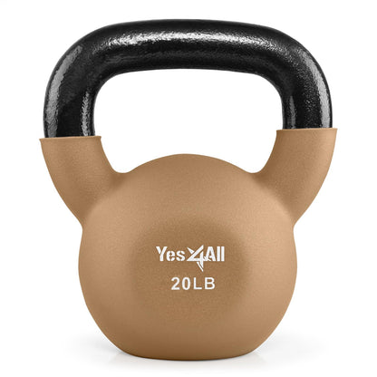 Neoprene Kettlebell with Wide Grip & Flat Base