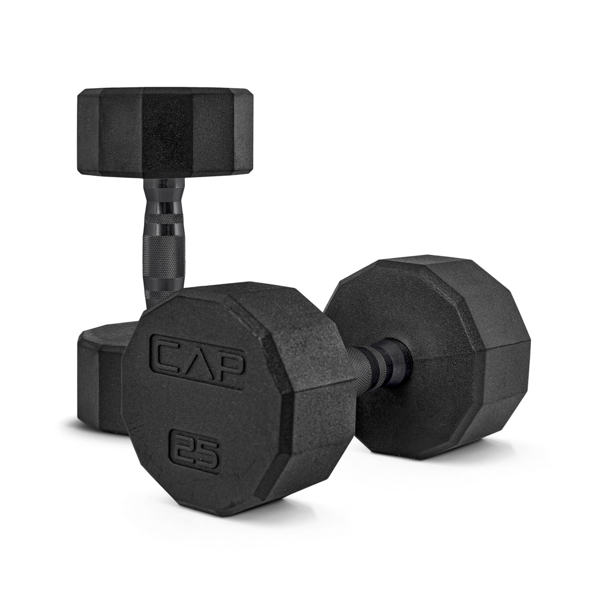 Rubber Hex Dumbbells with Comfort Grip Handles
