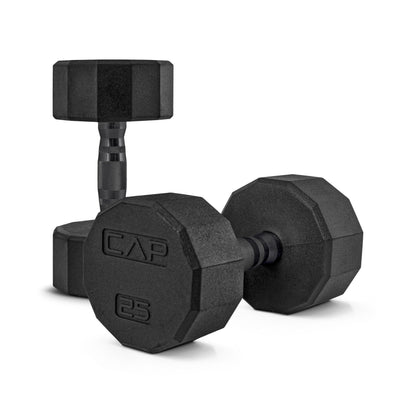 Rubber Hex Dumbbells with Comfort Grip Handles
