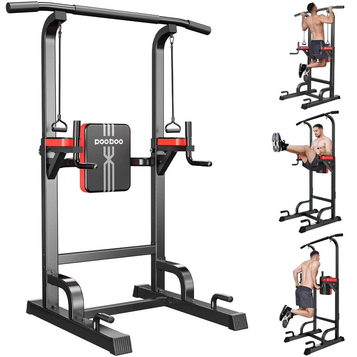450LB Adjustable Power Tower with Pull-Up & Dip Station
