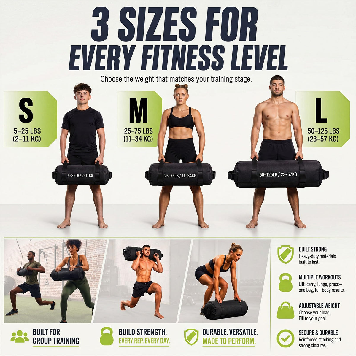 Adjustable Training Sandbag for Core & Strength Workouts