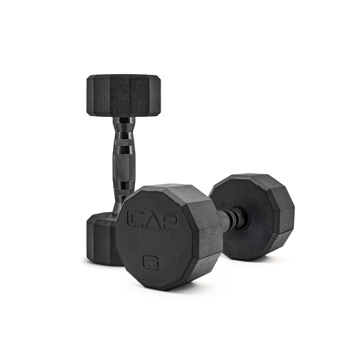 Rubber Hex Dumbbells with Comfort Grip Handles