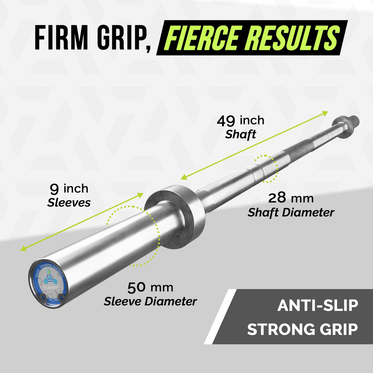 6FT Olympic Training Barbell with 300LB Capacity