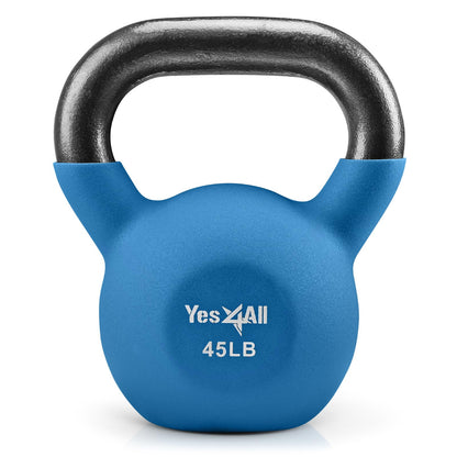 Neoprene Kettlebell with Wide Grip & Flat Base
