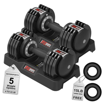 Quick-Adjust Dumbbell with Space-Saving Design