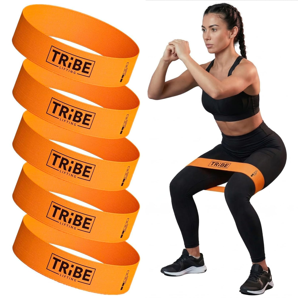 Fabric Resistance Band Set for Legs & Glutes
