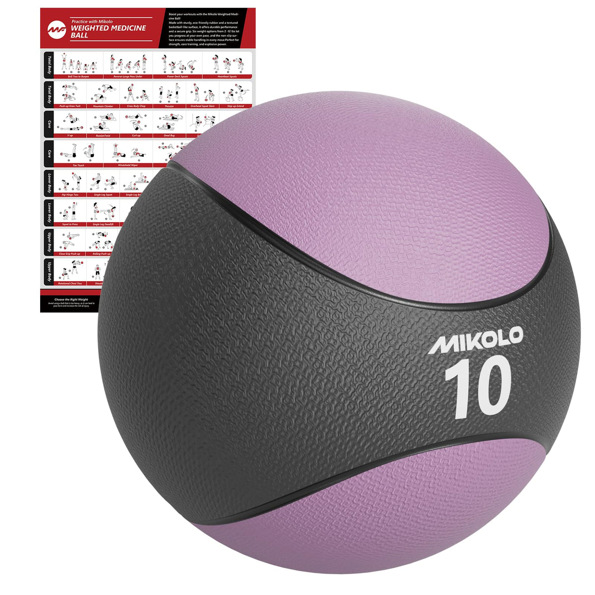 Rubber Slam Ball with High-Grip Textured Surface