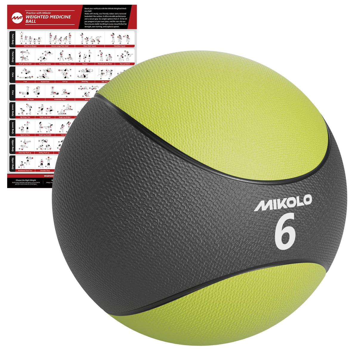 Rubber Slam Ball with High-Grip Textured Surface