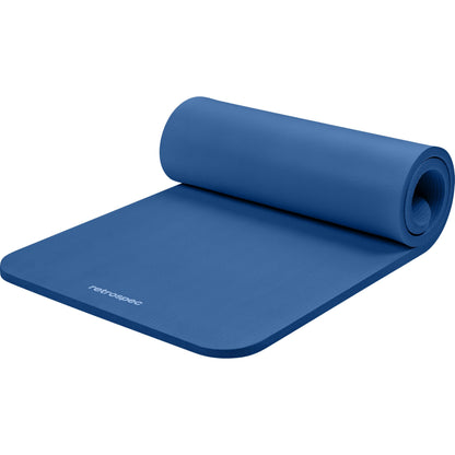 1-Inch Thick Yoga Mat with Carry Strap & Non-Slip Grip