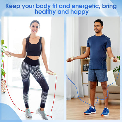 Adjustable Cotton Jump Rope with Wooden Handles
