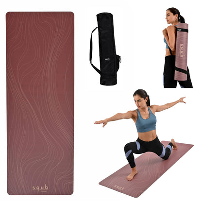 5mm Non-Slip Yoga Mat with Natural Rubber Grip