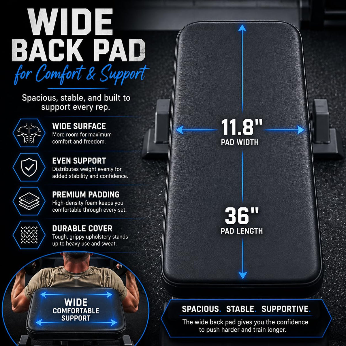 Adjustable Weight Bench with Space-Saving Fold