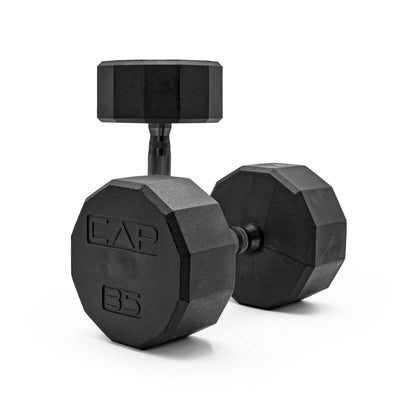 Rubber Hex Dumbbells with Comfort Grip Handles