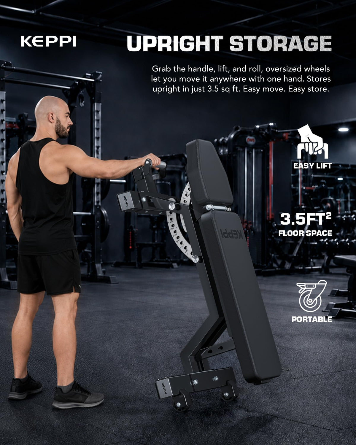 Commercial FID Weight Bench for Versatile Training