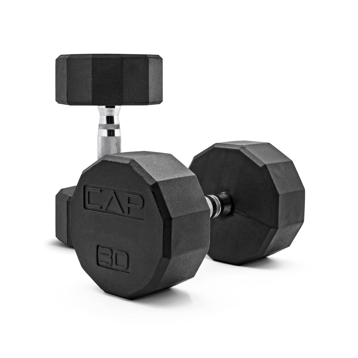 Rubber Hex Dumbbells with Comfort Grip Handles