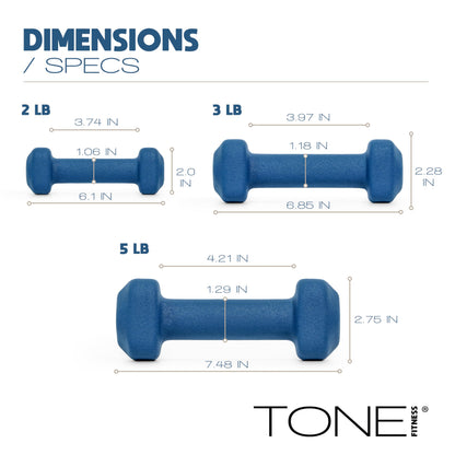 Neoprene Dumbbell Set with Compact Storage Rack
