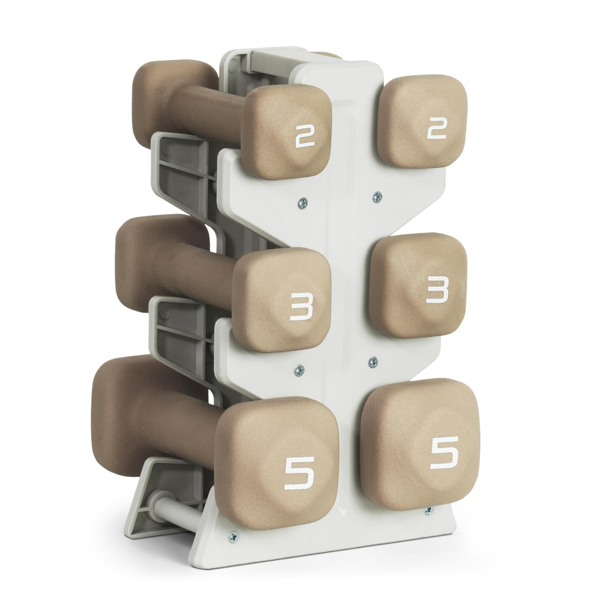 Neoprene Dumbbell Set with Compact Storage Rack