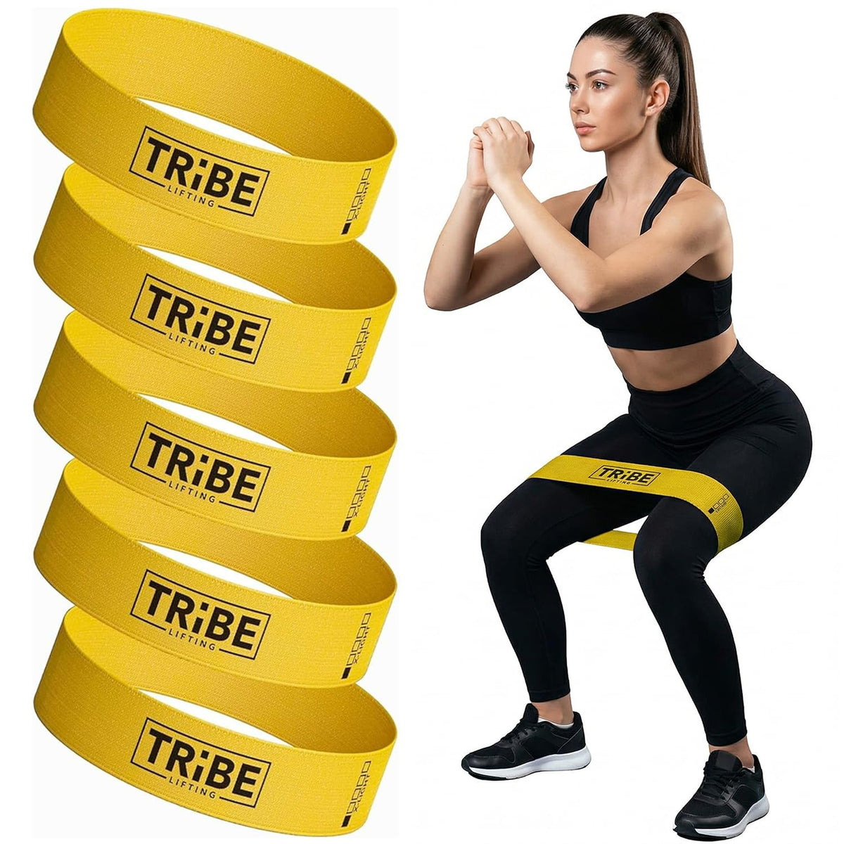 Fabric Resistance Band Set for Legs & Glutes