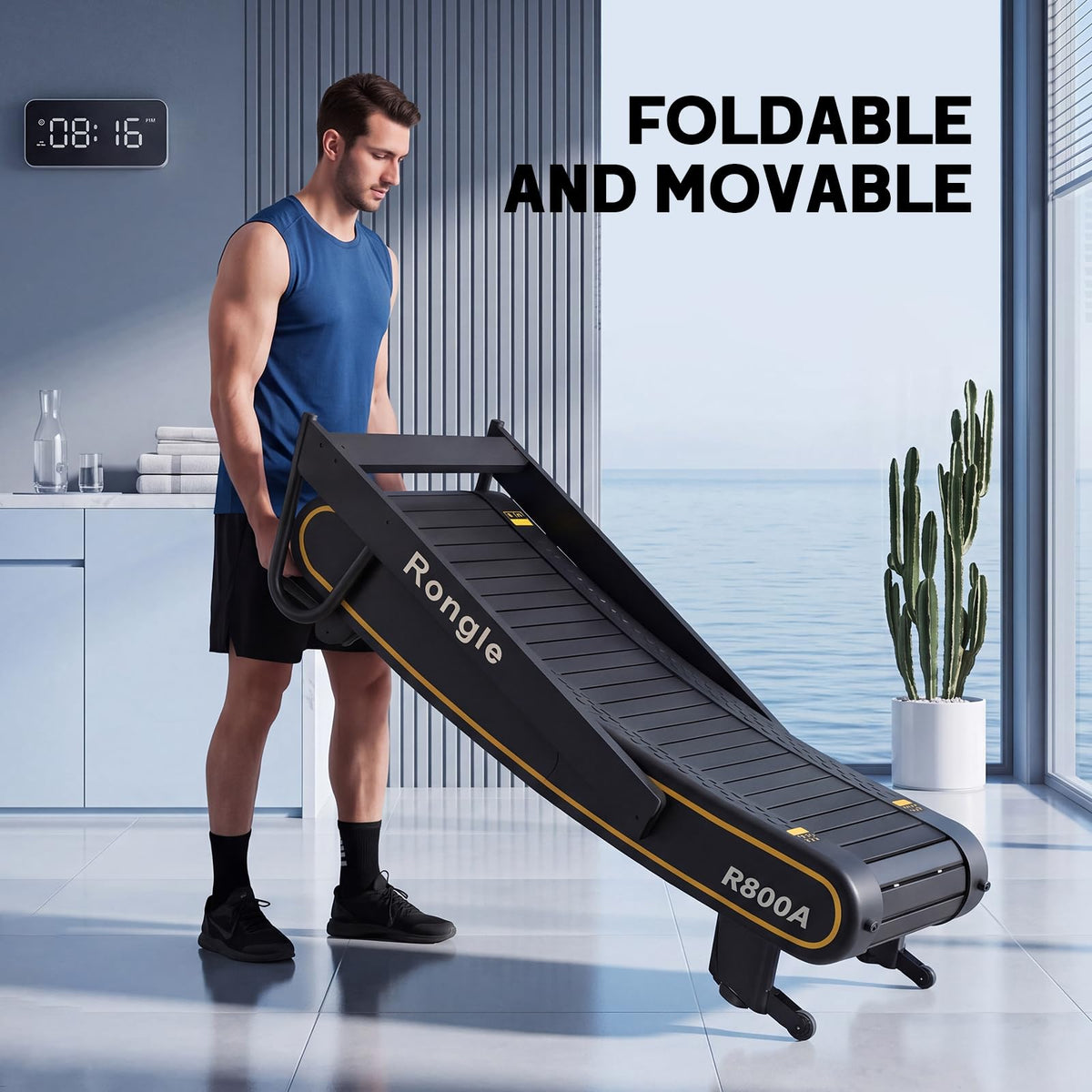 Manual Folding Treadmill with Adjustable Resistance
