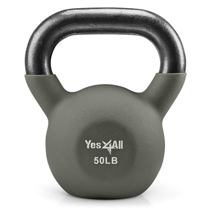 Neoprene Kettlebell with Wide Grip & Flat Base