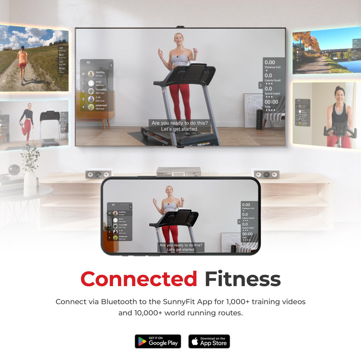 Smart Wi-Fi Treadmill with Automatic Incline