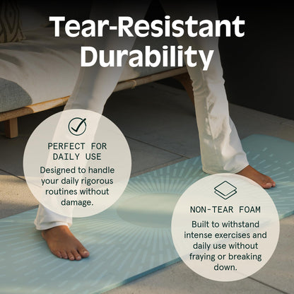 1-Inch Thick Yoga Mat with Carry Strap & Non-Slip Grip