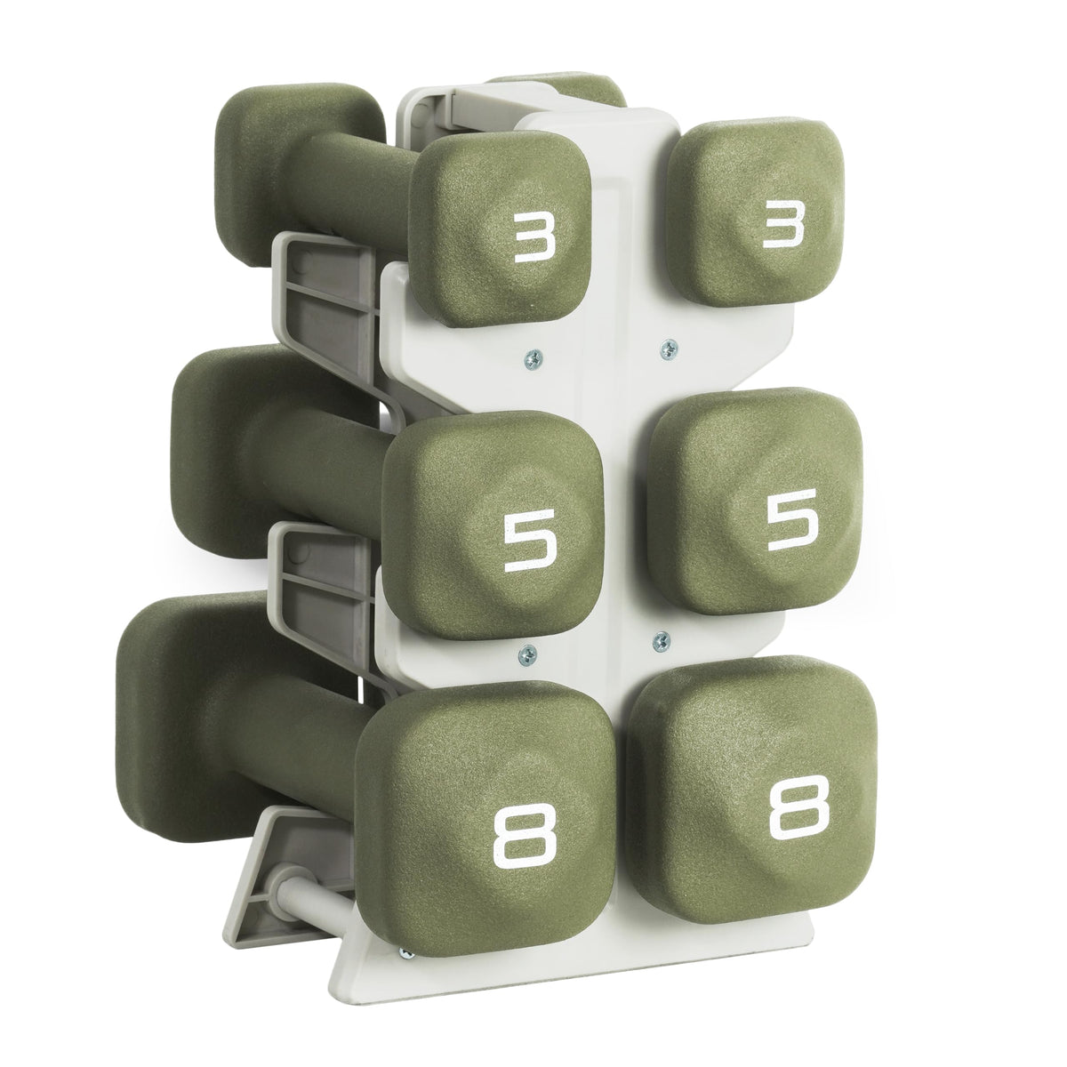 Neoprene Dumbbell Set with Compact Storage Rack