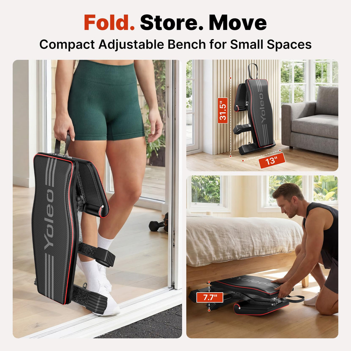 827LB Adjustable Weight Bench for Strength Training