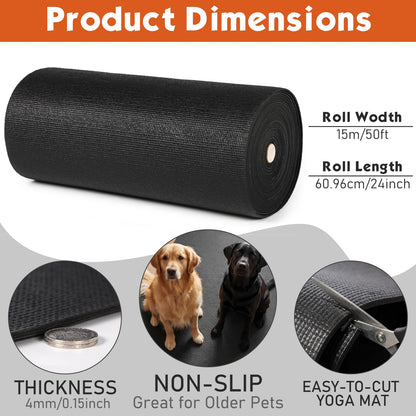 4mm Yoga Mat Roll with Non-Slip Anti-Tear Surface