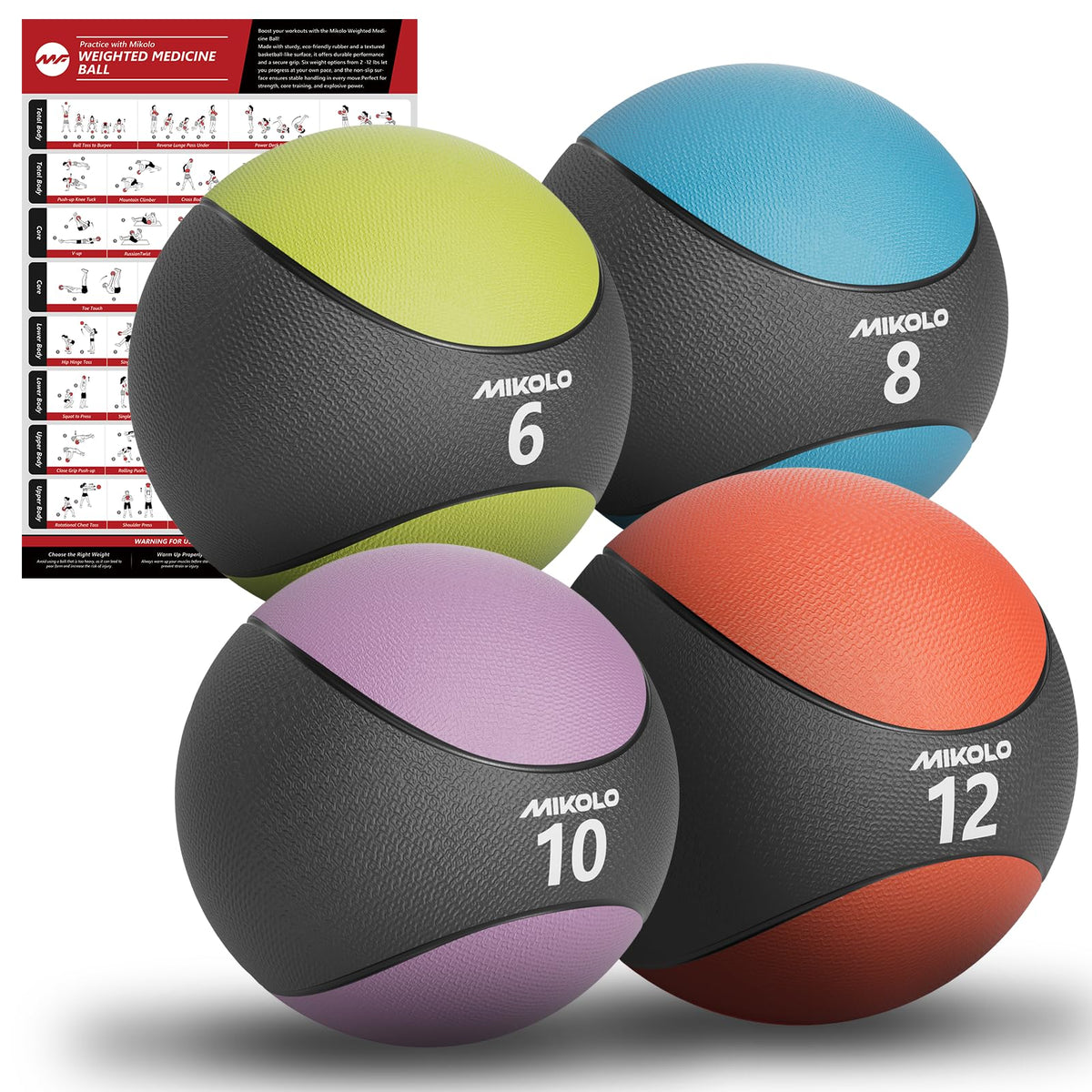 Rubber Slam Ball with High-Grip Textured Surface